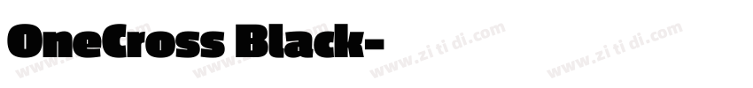 OneCross Black字体转换